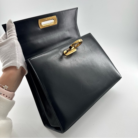 Salvatore Ferragamo Gancini Leather Top Handle Bag - Picture 14 of 17